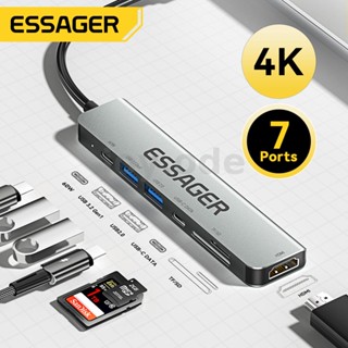 Essager 7In1 อะแดปเตอร์ฮับ Usb Type-C เป็น HDMI สําหรับ Macbook Pro Air M1 M2 Extensor Usb 3.0