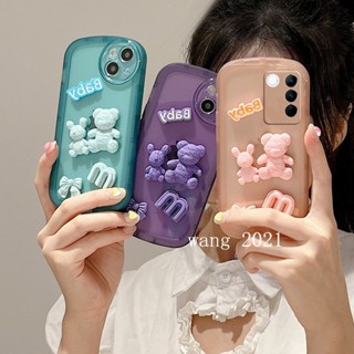 New Phone Case เคส VivoV27 VIVO V27e V27 Pro 5G Y02A New Cute Stereoscopic Bear Doll Bowknot Casing Lens Protection Soft Cover for VIVO V27 5G เคสโทรศัพท