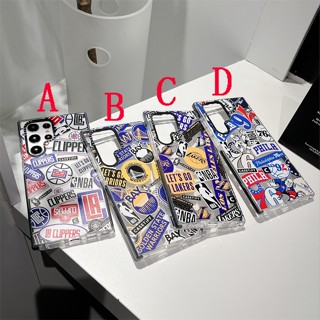 เคสซิลิโคน สำหรับ Clear Case SAMSUNG S23 Plus S23+ S23Ultra S22 Plus S22+ S22Ultra S21 Plus S21+ S21Ultra S20 Plus S20+ S20Ultra Cartoon NBA LAKERS &amp; CLIPPERS &amp; WARRIORS Silicone Soft Case