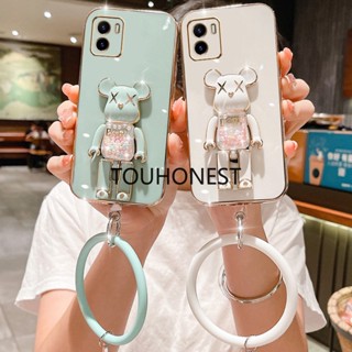 เคส Vivo Y15S เคส Vivo Y15A Casing Vivo Y01 Cases Vivo Y35 Cover Vivo Y16 เคส Vivo Y91 เคส Vivo Y93 Case Vivo Y95 Case Vivo Y50 Case Vivo Y30 Y30i Case Vivo Y83 Y81 Case Soft TPU Anime Cartoon Cute Kaws Bear Stand With Ring Phone Case TT โทรศัพท์มือถือ