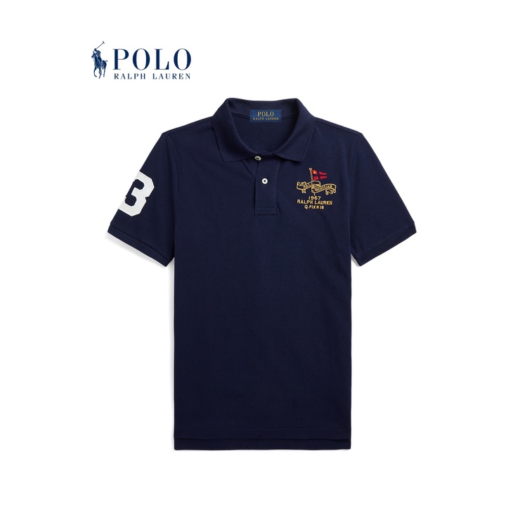 เสื้อโปโลพิมพ์ลาย New Spring Yacht Club หมีน้อย