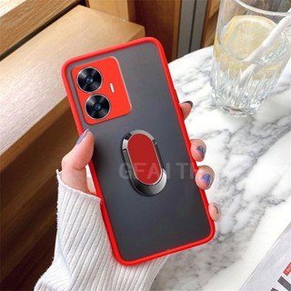 พร้อมส่ง ใหม่ เคสโทรศัพท์มือถือแบบแข็ง ใส 360 องศา หรูหรา สําหรับ Realme C55 NFC 10 Pro 10Pro+ 5G 2023° เคสโทรศัพท์มือถือ พร้อมแหวนขาตั้ง หมุนได้ สําหรับ REALMEC55NFC Realme10PRO