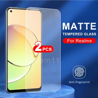 กระจกนิรภัยกันรอยหน้าจอ ผิวด้าน 9H สําหรับ Realme 10T 10 Pro Plus 5G 5 5i 6i 7i 8i 9i 3 10 9 8 7 6 Pro 2 ชิ้น