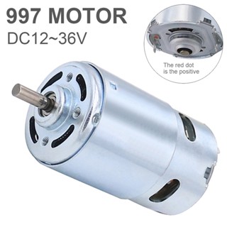 มอเตอร์ไมโคร 997 DC 12-36V 18000RPM พร้อมตลับลูกปืนคู่ สําหรับเครื่องกลึงของเล่น DIY