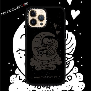 Casetify X LAY YOUR HEAD DOWN AND REST เคสโทรศัพท์มือถือแบบนิ่ม ใส กันกระแทก สีดํา สําหรับ iPhone 14 13 12 11 Pro MAX IX XS MAX XR 6 6s 7 8 Plus