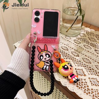 Jiehui เคสโทรศัพท์มือถือ แบบฝาพับ ลายการ์ตูนน่ารัก แฟชั่น สําหรับ OPPO Find N2 (ครบชุดสามชิ้น)