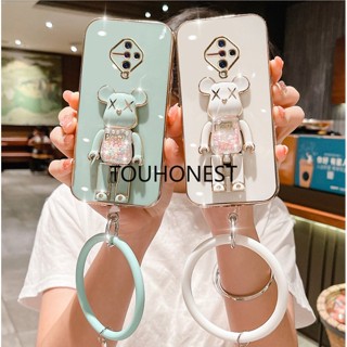 เคส Vivo S1 Pro เคส Vivo Y02 Casing Vivo Y02S Cases Vivo Y66 Cover Vivo Y67 Y69 เคส Vivo Y51 Y53S Case Vivo Y7S Case Vivo Y9S Case Vivo Y33 Y31 Case Vivo V5 Lite Case Soft TPU Anime Cartoon Cute Kaws Bear Stand With Ring Phone Case TT โทรศัพท์มือถือ