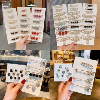 เข็มกลัด หัวเข็มขัด ประดับมุก สไตล์เกาหลี อุปกรณ์เสริม สําหร…