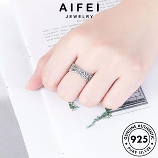 AIFEI JEWELRY เครื่องประดับ Silver ผู้หญิง เงิน 925 เครื่องประดับ แหวน เกาหลี ลวดบิดย้อนยุค ต้นฉบับ แฟชั่น แท้ R203