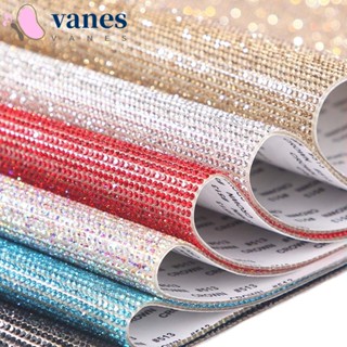 Vanes1 สติ๊กเกอร์คริสตัล Rhinestones Diy หลากสีสันสําหรับตกแต่งรถยนต์