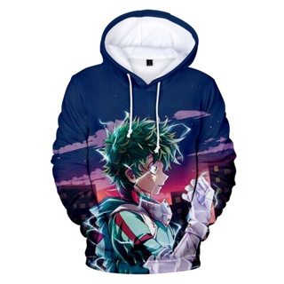 ใหม่ เสื้อกันหนาว มีฮู้ด พิมพ์ลาย My Hero Academia Ones Justice Izuku Deku Bakugou 3D