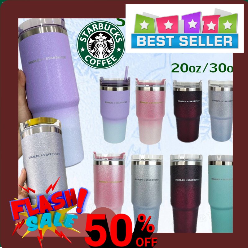 แก้วเยติ แก้ว STANLEY เก็บความเย็น ขนาด 20ozและ30oz พร้อมหลอด Starbucks