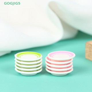 [GOGJIG5] จานจิ๋ว 1:12 หลากสี สําหรับตกแต่งบ้านตุ๊กตา 5 ชิ้น ต่อถุง UOO