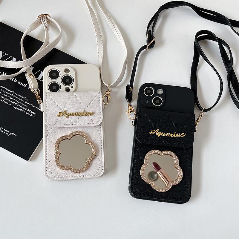 เคสโทรศัพท์มือถือ สําหรับ Oppo A54 A16 A18 A38 A5s A94 A17K A57 A95 A76 A55 A16K A16 A74 A12 A15 A54 Reno 8 7Z 7 5 5F 6 4 4F A5s A3s A15s A12E A7 A5 A9 A53 A31 A52 A1K กระจกแต่งหน้า พร้อมการ์ด