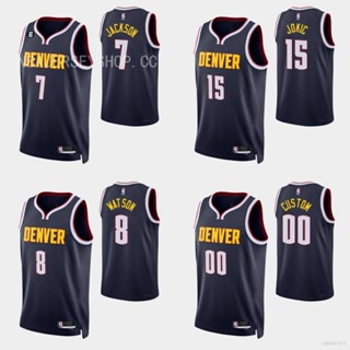 เสื้อกีฬาบาสเก็ตบอล Jay 22-23 NBA Jersey Denver Nuggets Jackson Jokic Watson สีกรมท่า สําหรับผู้ชาย และผู้หญิง