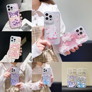 เคสโทรศัพท์มือถือแบบนิ่ม TPU ใส กันรอยกล้อง ลายการ์ตูนกระต่าย Melody Kuromi สําหรับ Samsung galaxy A13 A14 A20 A20S A30 A04S A11 A12 A21 M12
