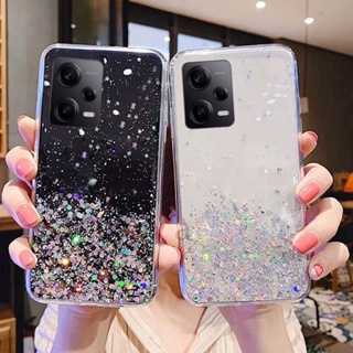 เคสโทรศัพท์มือถืออีพ็อกซี่ TPU ใส แบบนิ่ม ลายกากเพชร สําหรับ Redmi Note 12 Pro Plus 5G 4G 2023 Note12 Note12Pro 12Pro Xiaomi