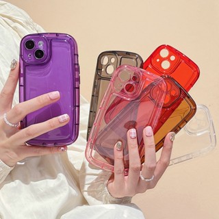 Fine Hole Casing For Samsung Galaxy S21 S22 S23 S21 Plus S21 Ultra 5G S22Plus S23Plus Cute Candy Color Back Cover Airbag Shockproof Simple Clear Soft Phone Case 1FZ01