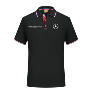 เสื้อโปโลแขนสั้น คุณภาพสูง แฟชั่นฤดูร้อน สําหรับ Mercedes Benz 4S Store E Workwear F1