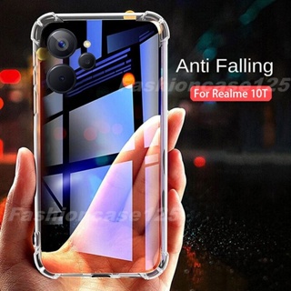 เคสโทรศัพท์มือถือแบบนิ่ม TPU ใส กันกระแทก กันชนสี่มุม เรียบง่าย สําหรับ Realme 10T 5G Realme10T 10 T 2023