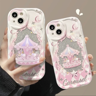 ใหม่ เคสโทรศัพท์มือถือนิ่ม ขอบโค้ง ลายการ์ตูน Merry-go-round สําหรับ OPPO Reno8T Reno8 Reno7pro reno6 7z Reno5 R17 A53 A9 2020 F11 A15 A77 Findx3pro