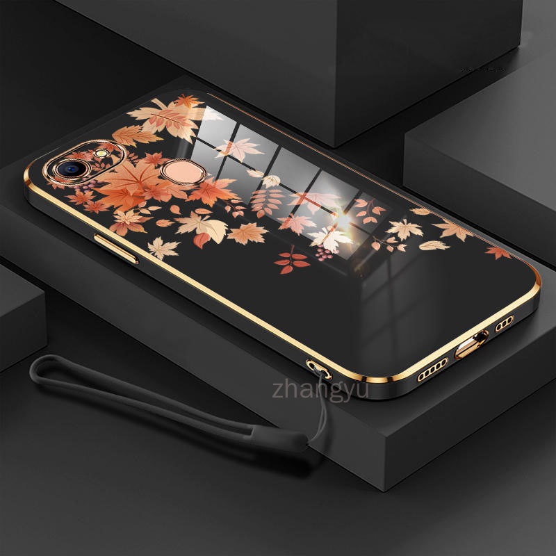 ปลอกใบเมเปิ้ล OPPO F5 OPPO F7 F5 Youth F9 PRO เคสโทรศัพท์ TPU บางเฉียบไฟฟ้าเคสโทรศัพท์เรียบขอบมุมขวาซิลิโคนกันกระแทกเคสโทรศัพท์