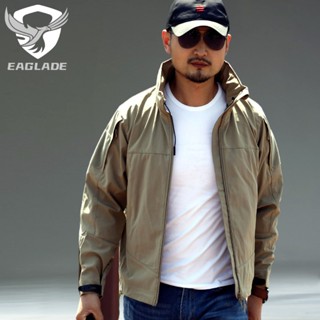 Eaglade เสื้อแจ็กเก็ตยุทธวิธี RK001 สีกากี กันน้ํา กันลม สําหรับผู้ชาย