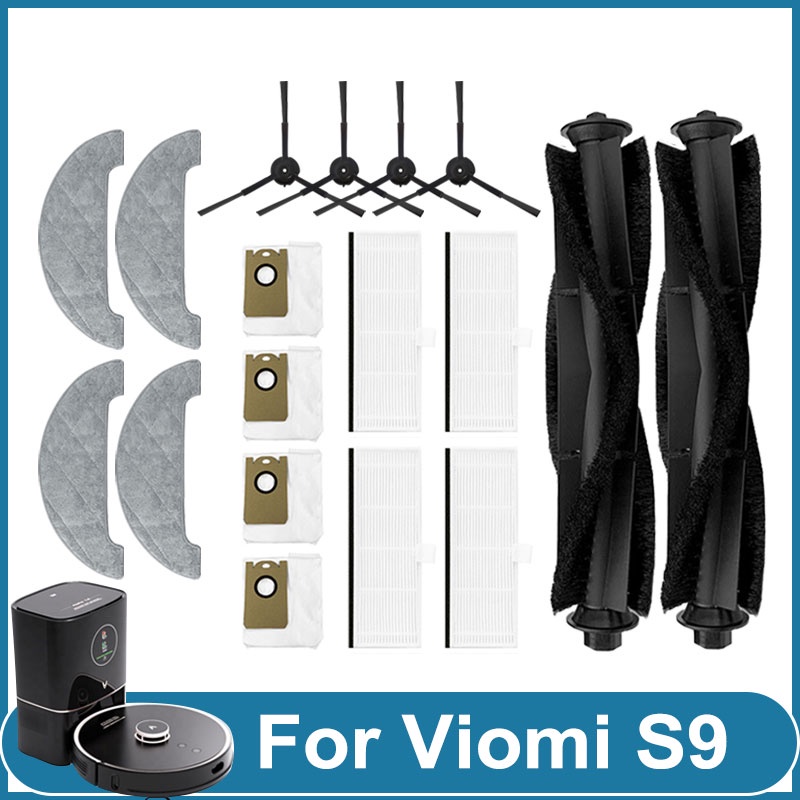 Viomi S9 Airbot T10+ ชุดอะไหล่แปรงหลัก แปรงข้าง ถุงเก็บฝุ่น ผ้าม็อบ อุปกรณ์เสริม สําหรับหุ่นยนต์ดูดฝุ่น