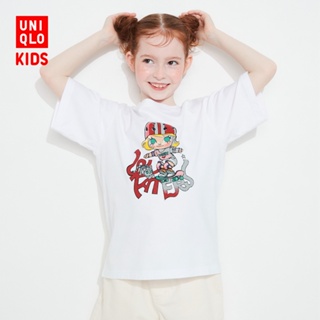 Uniqlo เสื้อยืดแขนสั้น พิมพ์ลาย Bubble Mart Mart สําหรับเด็กผู้ชาย และเด็กผู้หญิง (UT)