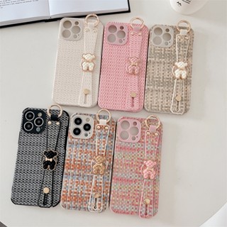 เคสป้องกันโทรศัพท์มือถือ ลายหมีทอ พร้อมสายคล้อง สําหรับ Apple Iphone IP12 12Pro IP 12 Pro Max IP13 13Pro IP 13 Pro Max