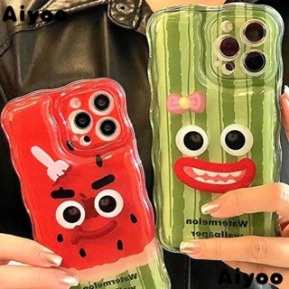 ✅เคสโทรศัพท์มือถือ แบบนิ่ม ลายแตงโม สําหรับ Apple 11 13 promax 12xr plus714 xs8 I5DO