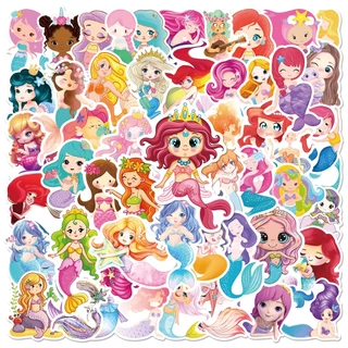 ❉ Q Little Mermaid Series 03 Stickers ❉ 50Pcs/Set Waterproof DIY Fashion Decals Doodle Stickers