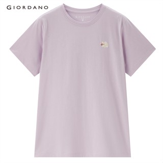 GIORDANO ONLINE EXCLUSIVE เสื้อยืดผู้หญิง Womens Short Sleeve Cotton Tee 13323402