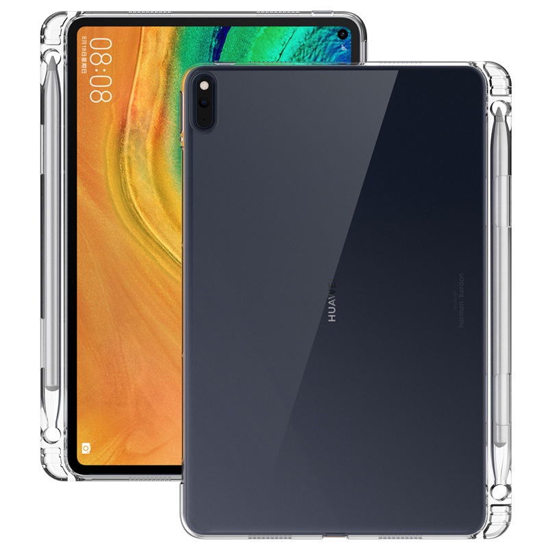 สําหรับ Huawei MatePad 11 Pro11 10.4 10.8 T10S สนุก 2 กระดาษ Honor 6 7 V6 V7 Pro กันกระแทกใสแท็บเล็ตพร้อมที่ใส่ดินสอ