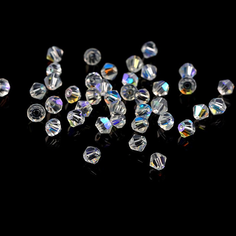 ลูกปัดแก้วคริสตัลใส AB 4 มม. สําหรับทําเครื่องประดับ สร้อยคอ สร้อยข้อมือ 200 ชิ้น ต่อถุง - รูปที่ 4