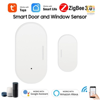 เซนเซอร์ตรวจจับประตู หน้าต่าง อัจฉริยะ แบบไร้สาย Zigbee พร้อมแอพ Tuya Smart Life Alexa Google Assistant