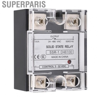 Superparis DC To AC Solid State Relay  High Strength 24‑480VAC Anti Electromagnetic Interference SSR Module Flame Retardant for Security System