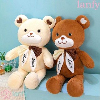 Lanfy หมอนตุ๊กตาหมี ประดับโบว์ ของขวัญวันเกิด สําหรับคู่รัก งานแต่งงาน