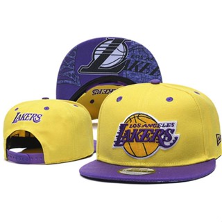 หมวกเบสบอล ปักลาย NBA Los Angeles Lakers Snapback สามารถปรับได้ สําหรับผู้หญิง และผู้ชาย