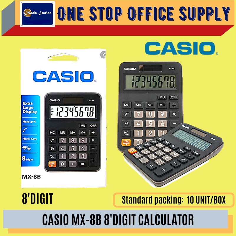 CASIO CALCULATOR MX-8B / CASIO / CALCULATOR / Kalkulator MX-8B 8 DIGTS