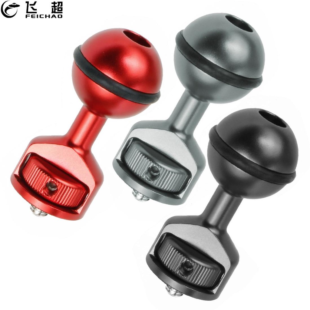 FEICHAO 1 นิ้วหัวบอล 1/4 อะแดปเตอร์สกรูหมุนได้ 360 สําหรับ Insta360 X5 X4 สําหรับ GoPro 13 12 กล้อง Light Monitor