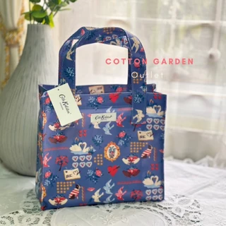 พร้อมส่งจากไทย 🇬🇧 S Bookbag Oilcloth Mini Open Top Handle Bag