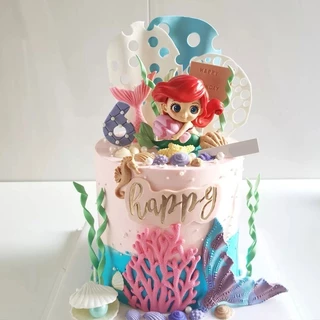🧜‍♀️พร้อมส่งจากไทย🧜‍♀️โมเดลตุ๊กตาเจ้าหญิงดิสนีย์ PVC Ariel The Little Mermaid นางเงือก ตุ๊กตาตกแต่งเค้ก ราคาถูก DD18