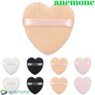 Anemone เครื่องสําอาง พัฟแต่งหน้า คอนซีลเลอร์ กํามะหยี่ รูปหัวใจ