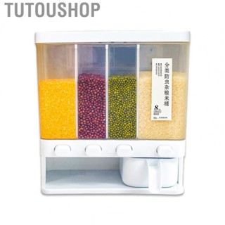 Tutoushop Storage Box Transparent Classification Press Button Removable Cover Storage Tanks for Kitchen