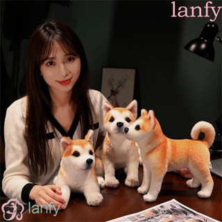 Lanfy หมอนตุ๊กตาสุนัขอากิตะ แบบนิ่ม ขนาด 25 ซม. สําหรับตกแต่งบ้าน คริสต์มาส