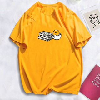 【เสื้อยืดใหม่】GUDETAMA EGG print design T-shirt cotton unisex COD asia size