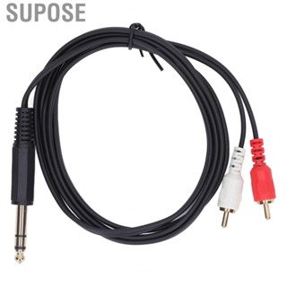 Supose To 1/4 Insert Cable 6.35mm To 2RCA Cable Left Right Channel for Microphones