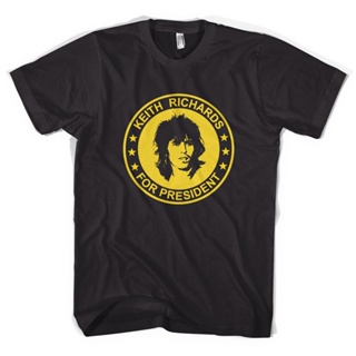 คอลูกเรือใหม่ เสื้อยืดลําลอง แขนสั้น พิมพ์ลาย Keith Richards For President สําหรับผู้ชาย 2022S-5XL