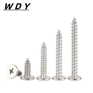 [Yhm1]สกรู สแตนเลส 304 แฉก เกลียวปล่อย ปลายแหลม น็อต Flat Head Phillip Tapping Screw M2M2.3 M2.6 M3M3.5M4